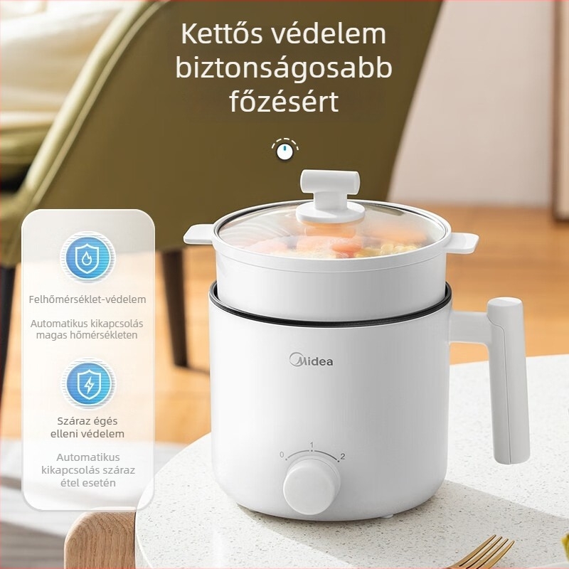 Midea elektromos főzőedény belső antiadhézíos edénnyel, kapacitás legfeljebb 2 L, 2–3 személynek, gombos vezérlés, modell XZE1613