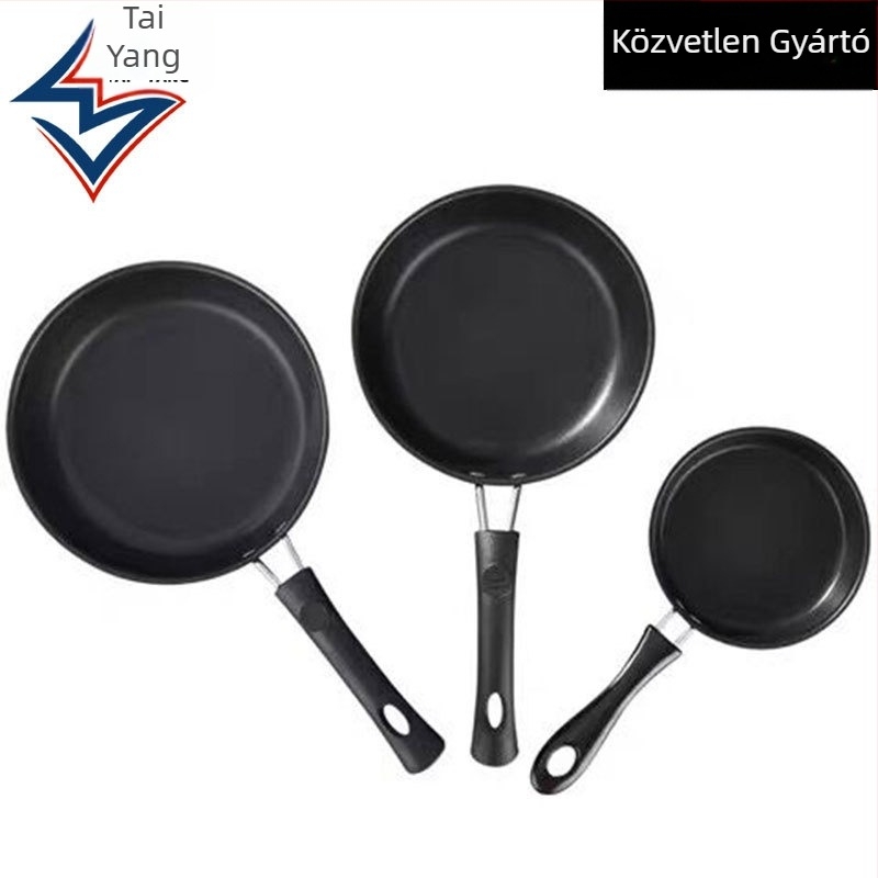 Maifan kőből készült serpenyő, tapadásmentes, lapos aljzattal, tojás és steak sütésére, indukciós tűzhelyhez, méretek 12–30 cm