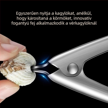 430 rozsdamentes acél kagylónyitó, modern minimalist stílus, logó nyomtatás elérhető
