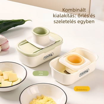 Kézi konyhai 2-in-1 gyömbér és fokhagyma őrlő, otthoni használatra, kerámia anyag, Yiwu eredet, modern minimalista stílus