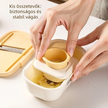 Kézi konyhai 2-in-1 gyömbér és fokhagyma őrlő, otthoni használatra, kerámia anyag, Yiwu eredet, modern minimalista stílus