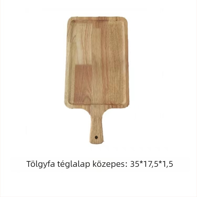 Fából készült, kétoldalas vágódeszka – pizza, sushi, sütemények és kenyér, tömörfa