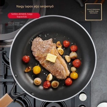 Serpenyő, alumíniumötvözet, tapadásmentes, modell MBBZG, egyoldalú alj, közepes mélység