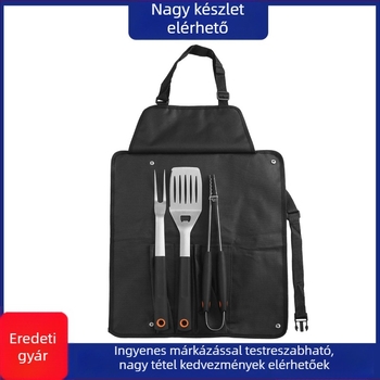YEHUI rozsdamentes acél grill eszközök készlet kefével, villával, lapáttal és csipesszel; modern minimalista stílus