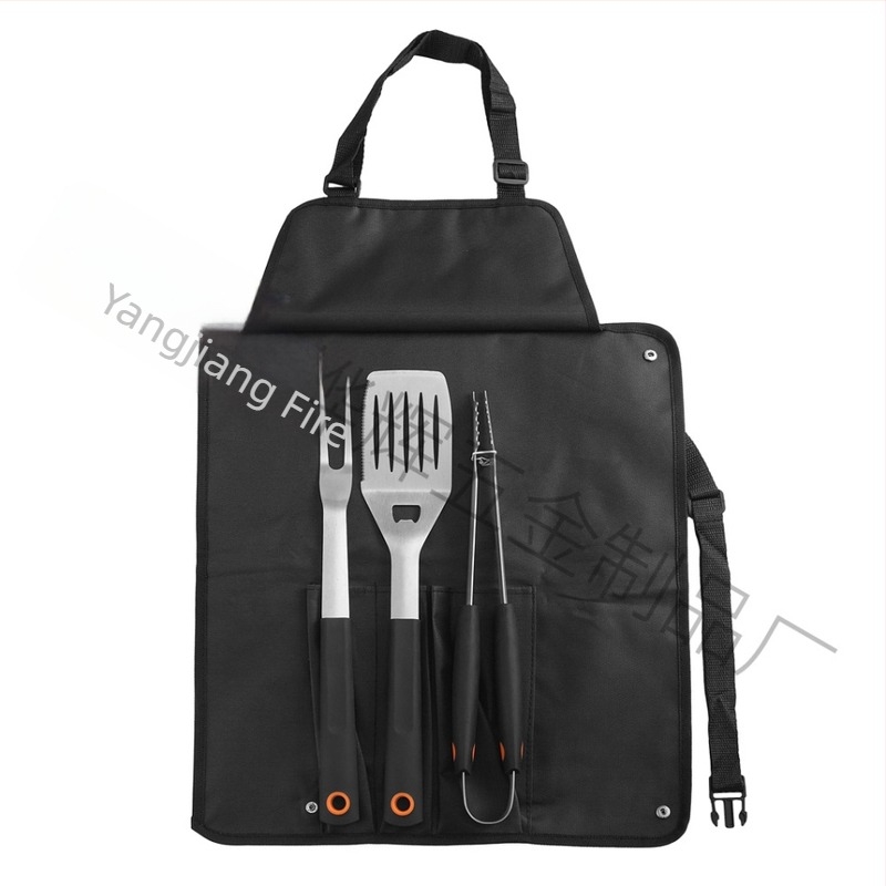 YEHUI rozsdamentes acél grill eszközök készlet kefével, villával, lapáttal és csipesszel; modern minimalista stílus