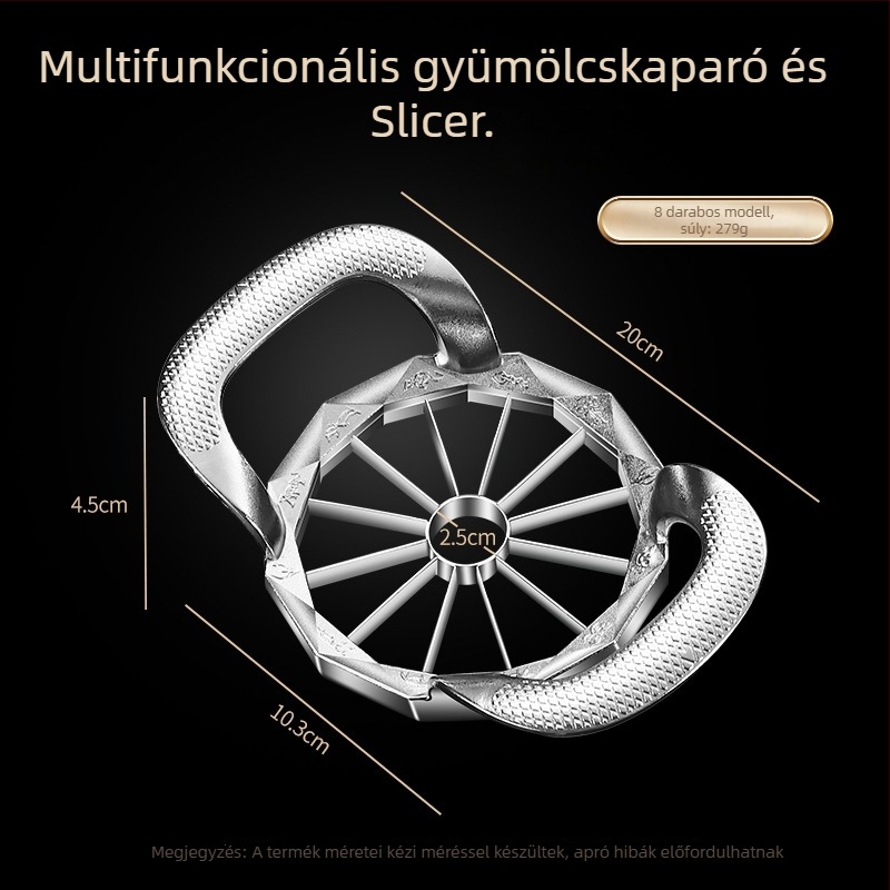 Alma kivágó és szeletelő rozsdamentes acélból 304, otthoni használatra, modern minimalista dizájn, testreszabható feldolgozás