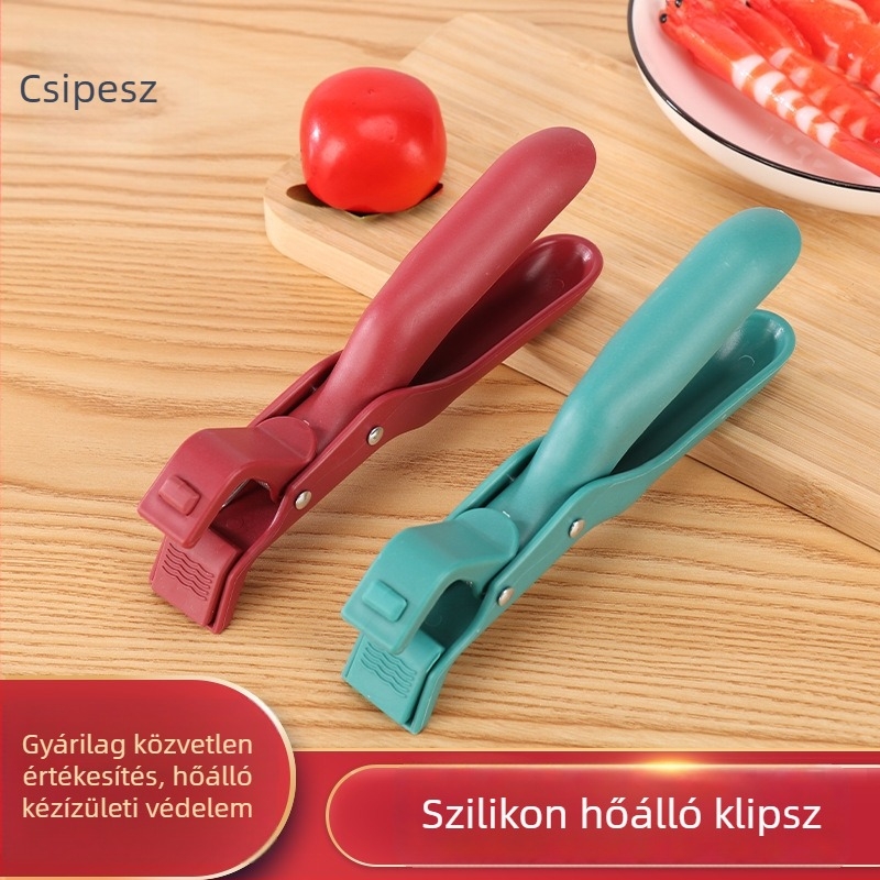 Csúszásmentes szilikon klipsz tálakhoz és tányérokhoz – Konyhai klipsz gőzöléshez, biztonságos, modern minimalista dizájn