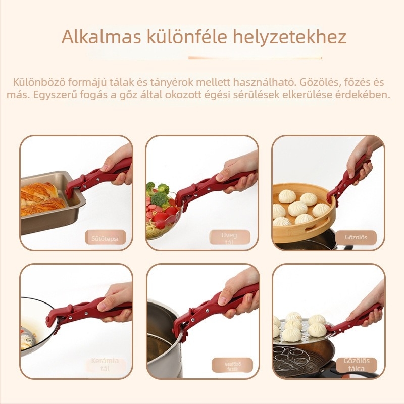 Csúszásmentes szilikon klipsz tálakhoz és tányérokhoz – Konyhai klipsz gőzöléshez, biztonságos, modern minimalista dizájn