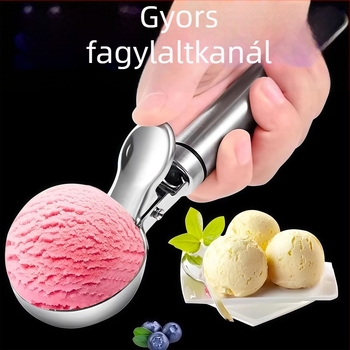 Rozsdamentes acélból készült fagylalt- és gyümölcsgolyókanál dinnyemolddal — Telford, modern egyszerű stílus