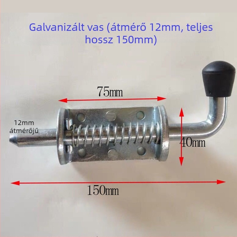F-típusú nehéz teherbírású rugós zárócsap elektromos dobozokhoz és szekrényekhez, vasból, galvanizált felülettel, testreszabható, több specifikáció