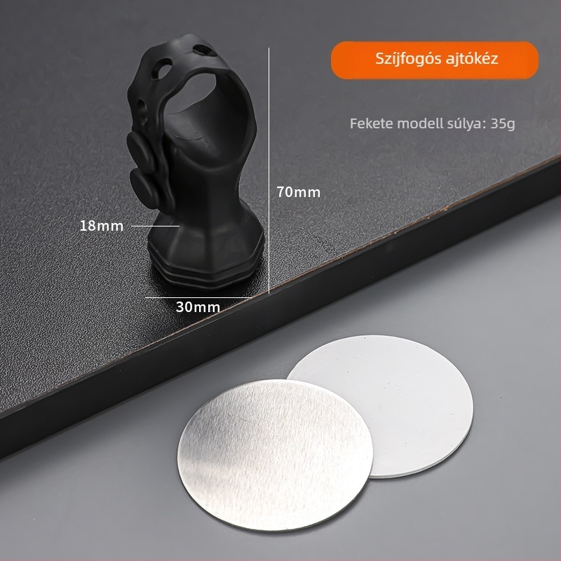 Szilikon ajtóstopper – állítható fogantyú modell, falra szerelhető, modern minimalist stílus