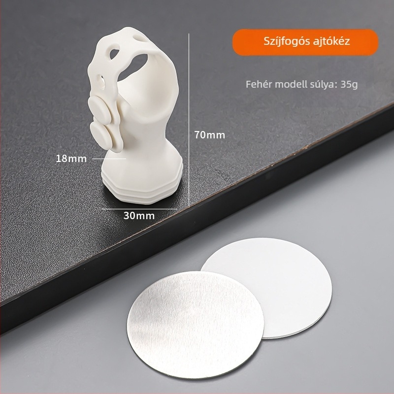 Szilikon ajtóstopper – állítható fogantyú modell, falra szerelhető, modern minimalist stílus