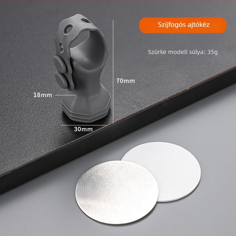 Szilikon ajtóstopper – állítható fogantyú modell, falra szerelhető, modern minimalist stílus