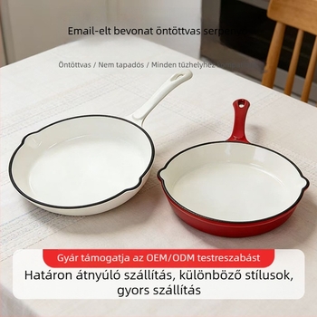Öntöttvas serpenyő sütéshez, bevonat nélküli, tapadásmentes, 2,3 kg, egylapos aljzat, mélység 4,2 cm