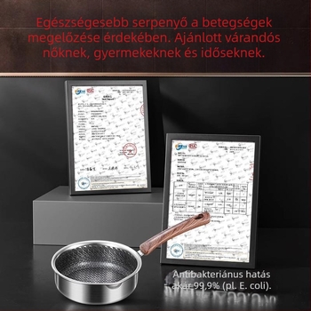 Tojásserpenyő, tapadásmentes, 316 rozsdamentes acélból, indukciós tűzhelyhez, könnyen tisztítható