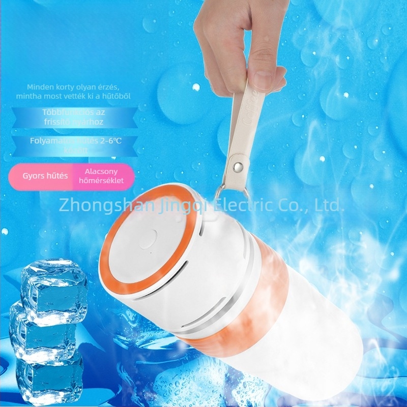 Gyors hűtőpohár – USB-C tápegység, 5V, 15W, mechanikus üzemmód, forró és hideg kettős használatra az irodában