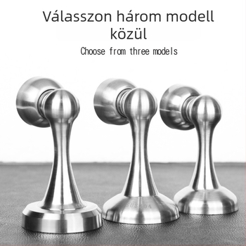 304 rozsdamentes acél ajtóstop erős mágneses rögzítés, falra vagy padlóra szerelhető, hosszított kialakítás, kézi működtetés