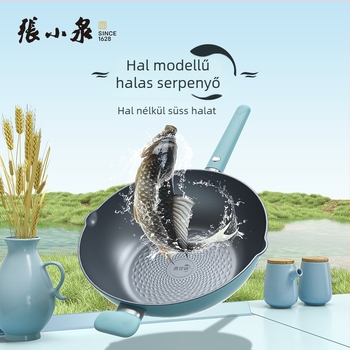 Zhang Xiaoquan halmintás tapadásmentes wok, alumíniumötvözet, modell C31730300, üvegfedő, minden tűzhelyhez kompatibilis