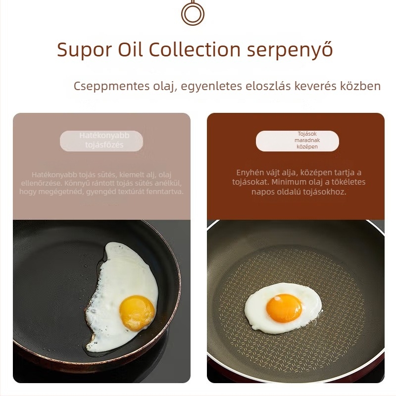 Supor Sütőserpenyő tapadásmentes bevonattal, alumínium ötvözet, kevesebb füst, üvegfedél, modell PJ26HA10