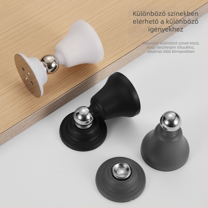 Bell ajtó stopper – falra szerelhető, anyag: műanyag-acél, standard felépítés, kézi működtetés, modern minimális stílus
