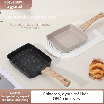 Aries Tamagoyaki négyszögletes tapadásmentes serpenyő, alumínium testtel és háromrétegű aljzattal