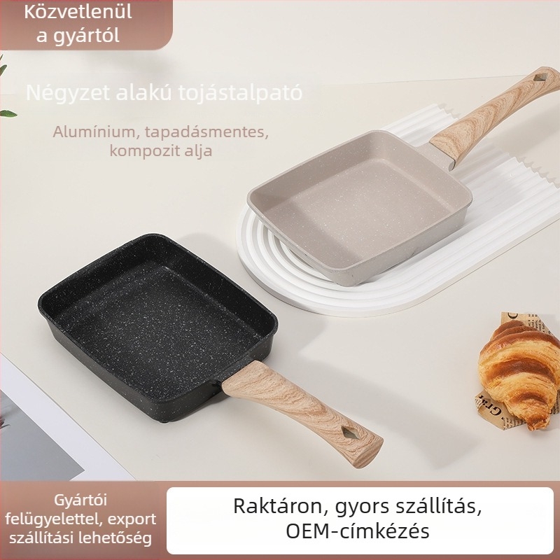 Aries Tamagoyaki négyszögletes tapadásmentes serpenyő, alumínium testtel és háromrétegű aljzattal