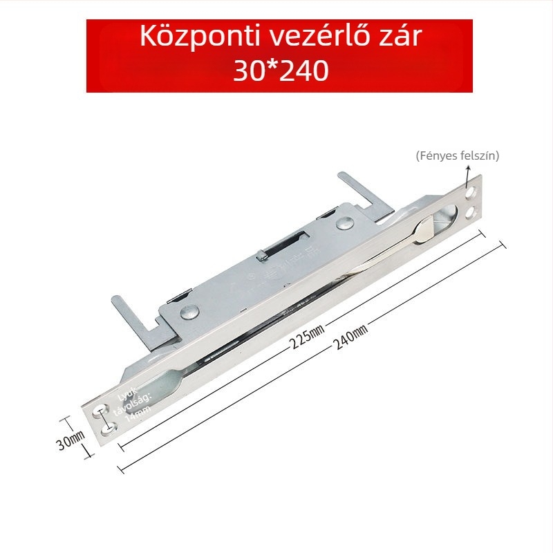 Xin Pinfa központi biztonsági ajtózár - rozsdamentes acél és vas, polírozott felület, modern minimalista stílus