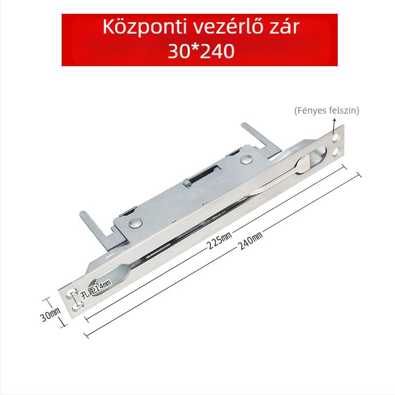 Xin Pinfa központi biztonsági ajtózár - rozsdamentes acél és vas, polírozott felület, modern minimalista stílus