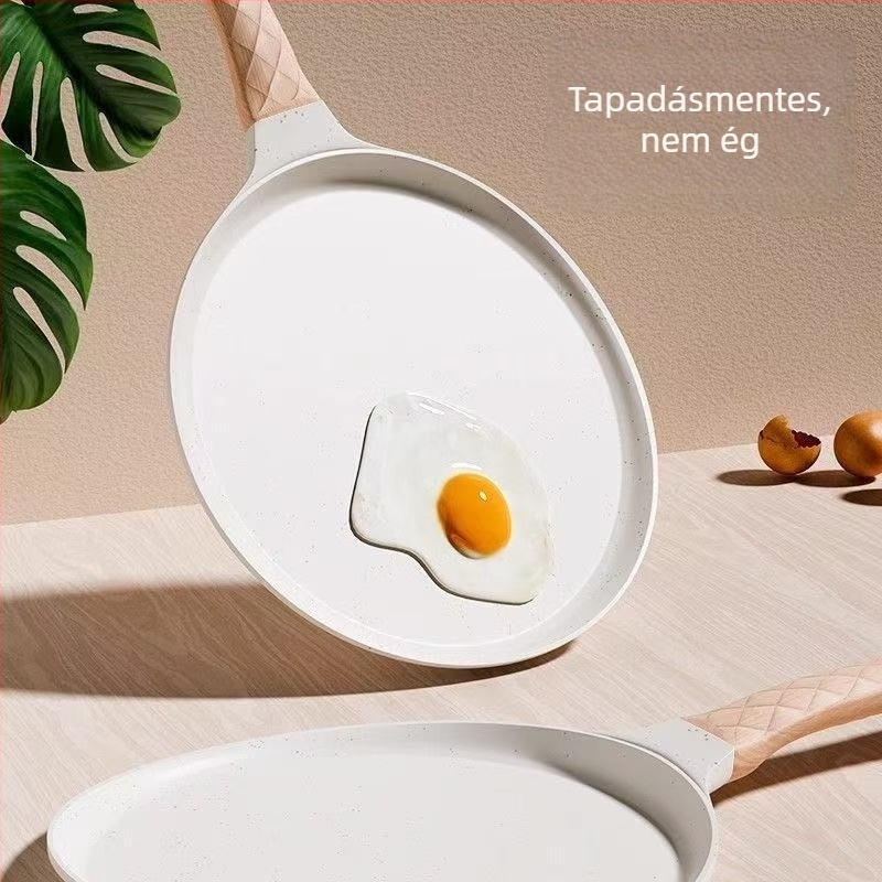Lapos aljú serpenyő, többrétegű tapadásmentes, alumíniumötvözet, koreai stílus, indukciós tűzhelyhez kompatibilis