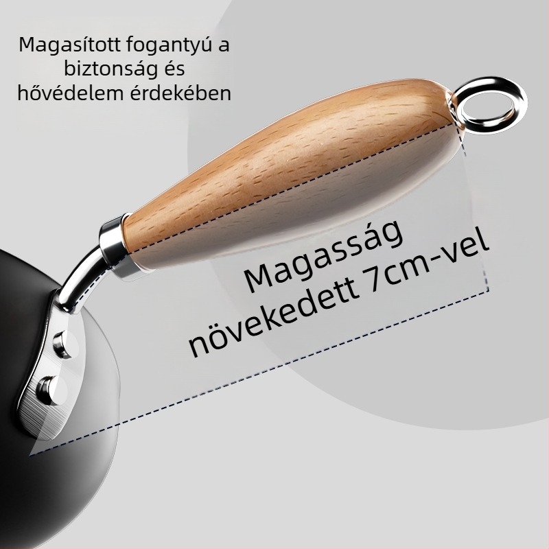 Sütőserpenyő / lapos serpenyő, finomított vas, funkció: olaj öntése, kompatibilis indukciós főzőfelületekkel, mélység 5,5 cm, modell pyg1-2