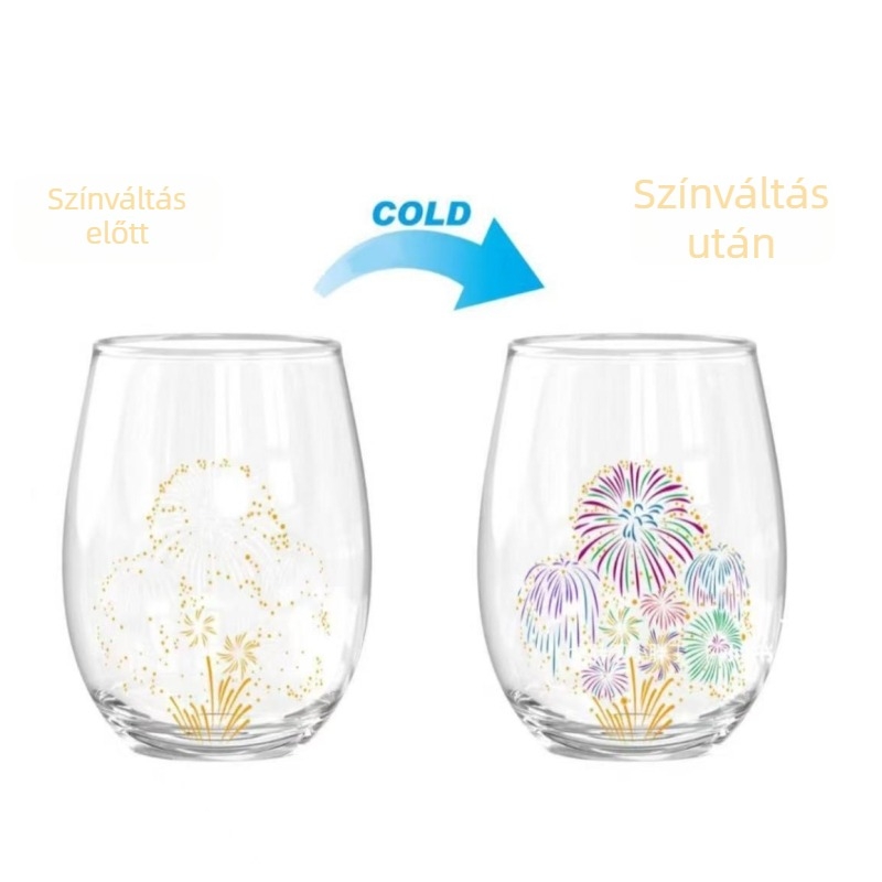 Típus: Shot pohár; Forma: Tojás alakú; Anyag: Boroszilikát üveg; Funkció: Színváltó; Elkészítés: Kézi fúvott