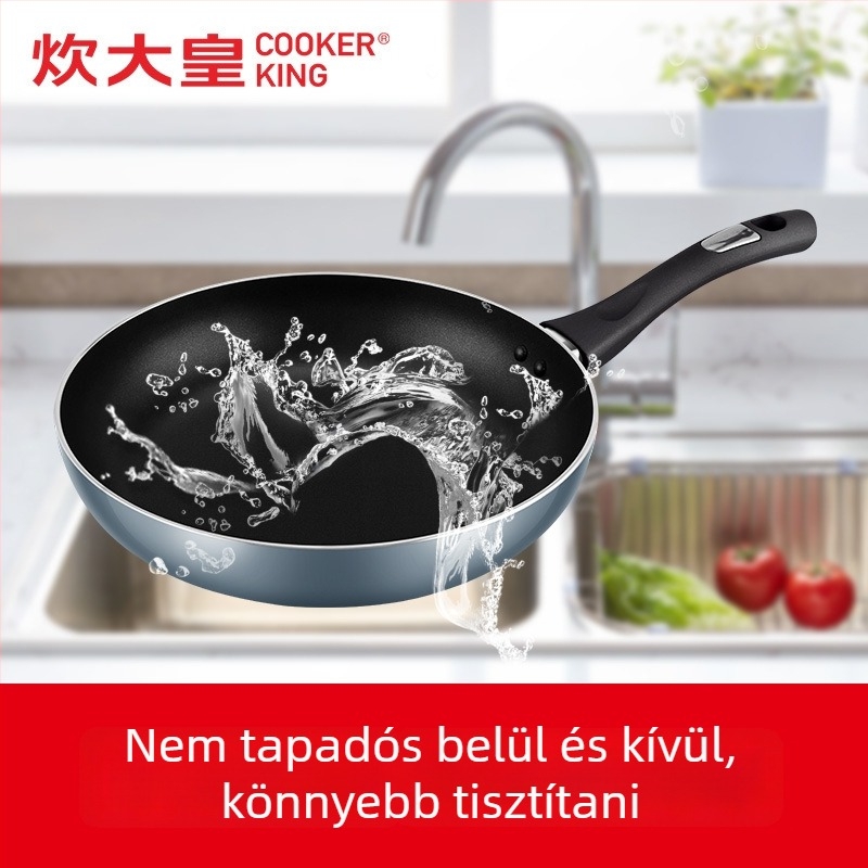 COOKER KinG Serpenyő - tapadásmentes, alumínium, indukció- és gáztűzhely-kompatibilis, modell WG41357