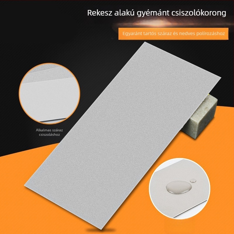 Haoqi gyémánt téglalap csiszolókorong, elektroplakált, üvegfeldolgozásra, súly 110 g
