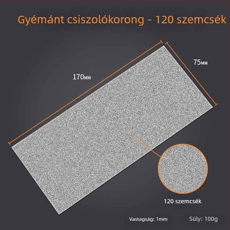 Haoqi gyémánt téglalap csiszolókorong, elektroplakált, üvegfeldolgozásra, súly 110 g