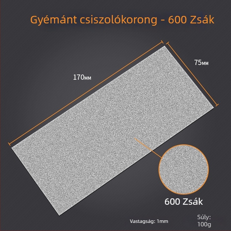 Haoqi gyémánt téglalap csiszolókorong, elektroplakált, üvegfeldolgozásra, súly 110 g