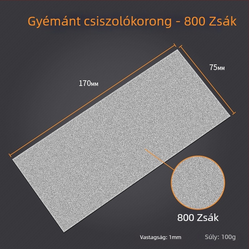 Haoqi gyémánt téglalap csiszolókorong, elektroplakált, üvegfeldolgozásra, súly 110 g