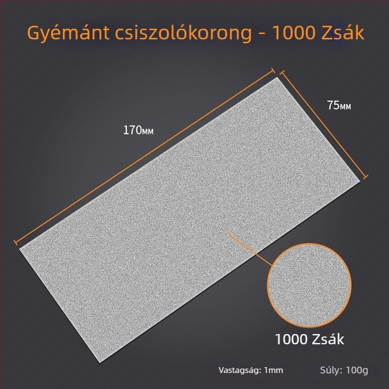 Haoqi gyémánt téglalap csiszolókorong, elektroplakált, üvegfeldolgozásra, súly 110 g
