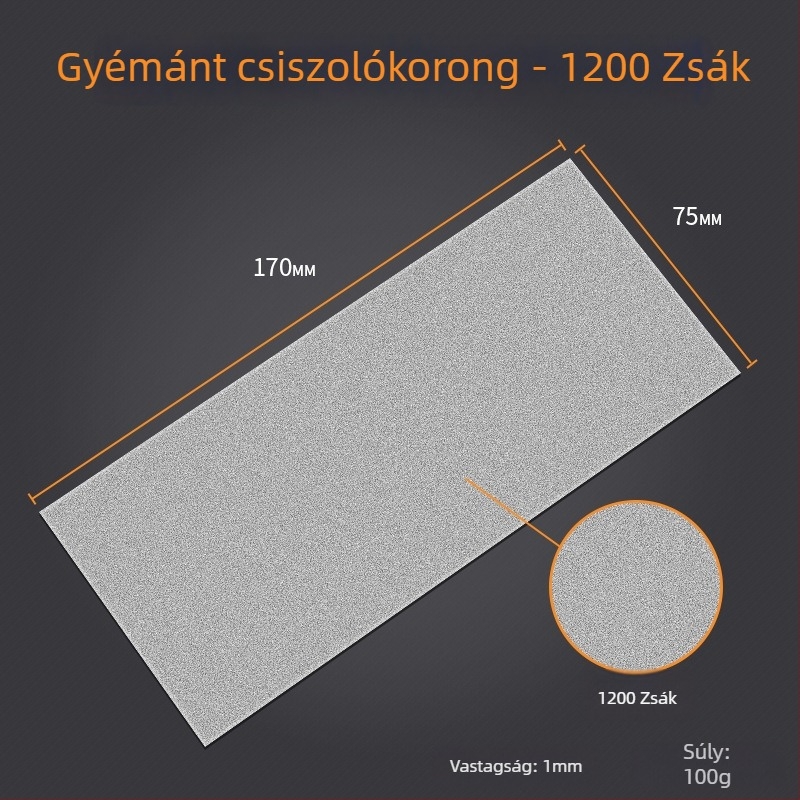 Haoqi gyémánt téglalap csiszolókorong, elektroplakált, üvegfeldolgozásra, súly 110 g