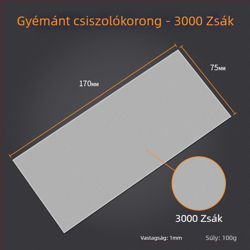 Haoqi gyémánt téglalap csiszolókorong, elektroplakált, üvegfeldolgozásra, súly 110 g