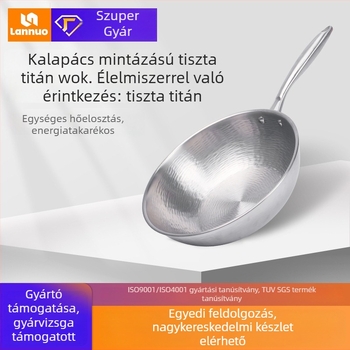 Wok tiszta titánból, kézzel kovácsolt, bevonat nélkül, többszörös rétegű aljzattal