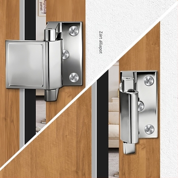 Zinkötvözetű ajtóblokkoló szállodai szobákhoz, hordozható, lyukasztás nélküli, állítható, felületi szerelés fix csavarral