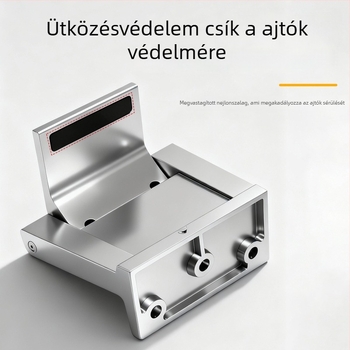Zinkötvözetű ajtóblokkoló szállodai szobákhoz, hordozható, lyukasztás nélküli, állítható, felületi szerelés fix csavarral