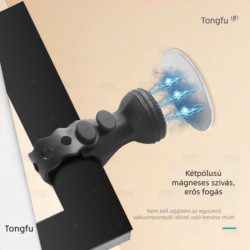 Szilikon ajtó stopper, állítható szívóerővel, az ajtó fogantyújára szerelhető, automatikus működés, modern minimalista dizájn