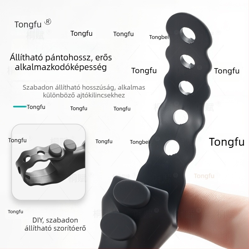 Szilikon ajtó stopper, állítható szívóerővel, az ajtó fogantyújára szerelhető, automatikus működés, modern minimalista dizájn