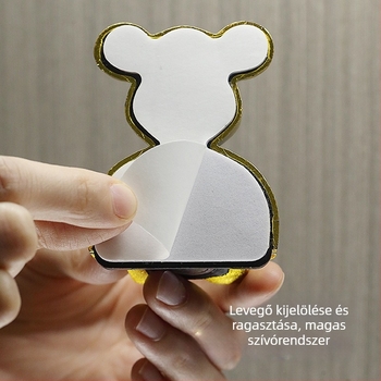 Mágneses ajtóstopper talajra rögzítve, fúrás nélkül, ABS, modell 01, matt felület és aranyozott bevonat, light luxury stílus