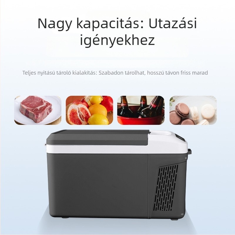 Ice King kompresszoros autós hűtő, 12V/24V, kettős használat autó és otthon, 11–15L, 40W, hűtés -20°C-ig
