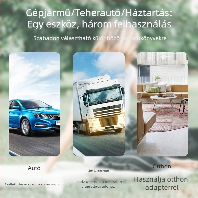 Ice King kompresszoros autós hűtő, 12V/24V, kettős használat autó és otthon, 11–15L, 40W, hűtés -20°C-ig