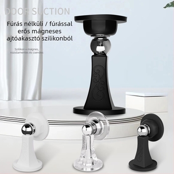 Ajtóstop – falra szerelt, PVC, modell Silicone door stopper 02, modern egyszerű stílus