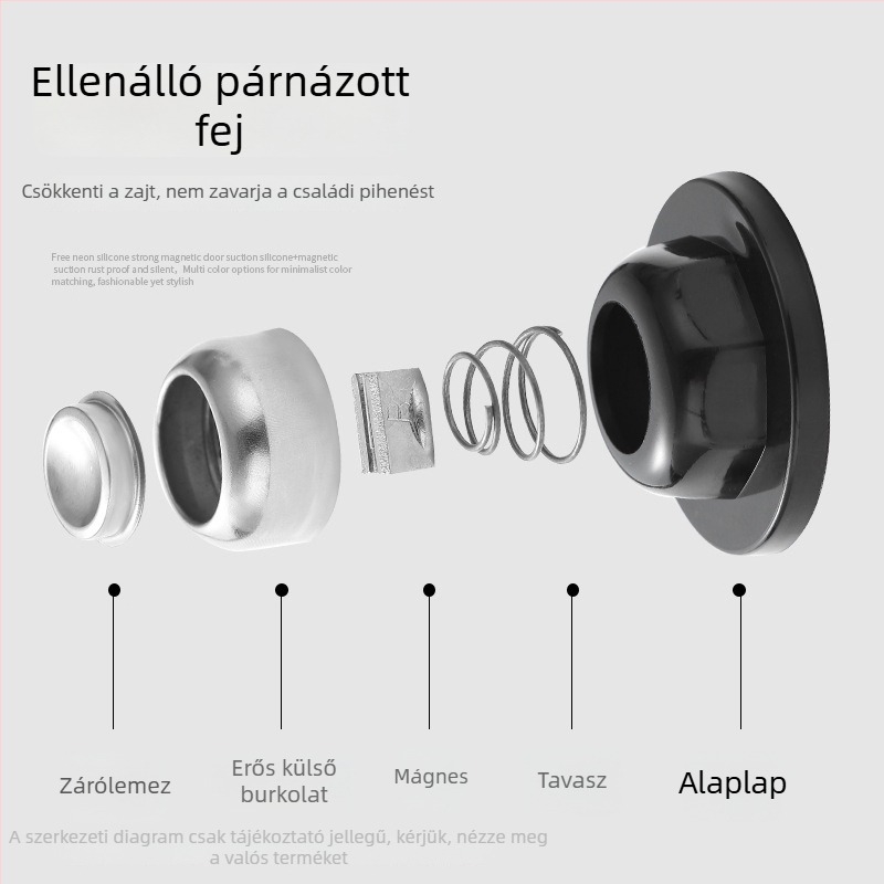 Ajtóstop – falra szerelt, PVC, modell Silicone door stopper 02, modern egyszerű stílus