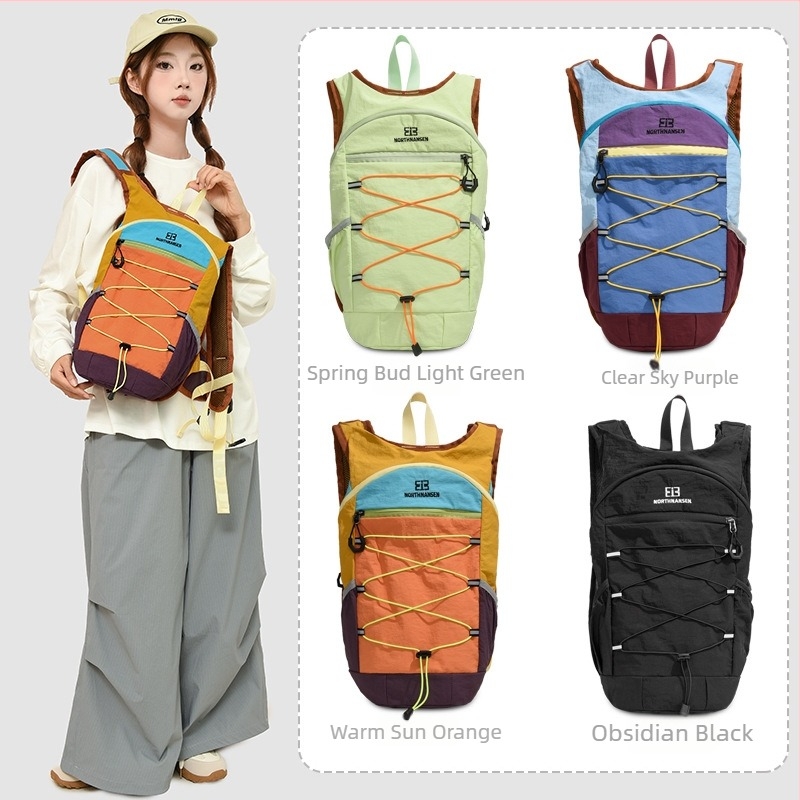 Női nylon hátizsák túrázáshoz és utazáshoz, 20–35 L, könnyű, zseb a 10 hüvelykes laptophoz, ívelt vállpántok